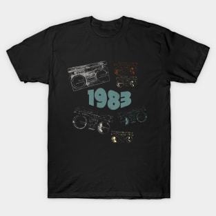 1983 on retro music, grunge radio T-Shirt